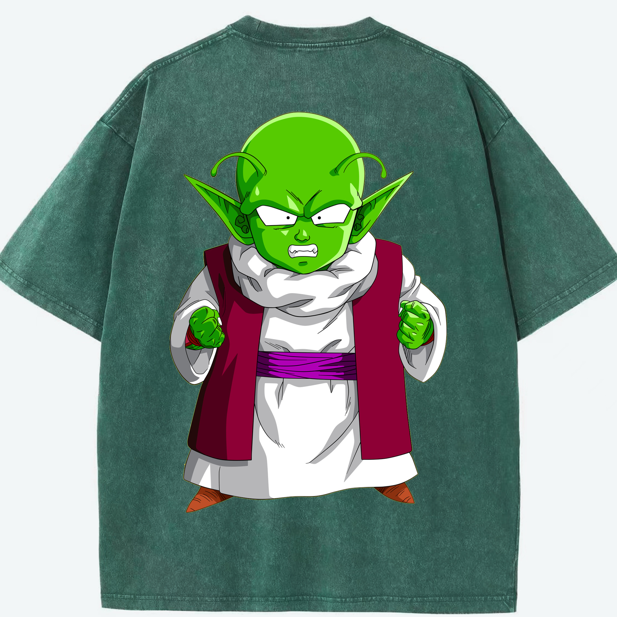 （画像用） ドラゴンボール ピッコロ DRAGON BALL Piccolo 綿100% ヴィンテージ風 半袖Tシャツ（背面プリント）